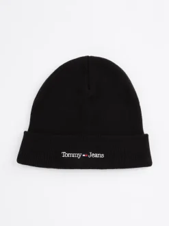 Czapki|Czapki I Szaliki*Tommy Hilfiger Czapka Typu Beanie Z Wyhaftowanym Logo BLACK