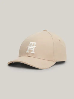 Czapki Z Daszkiem|Czapki I Szaliki*Tommy Hilfiger Czapka Z Daszkiem I Haftem Z Monogramem TH BEIGE