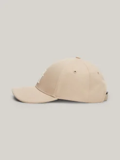 Czapki Z Daszkiem|Czapki I Szaliki*Tommy Hilfiger Czapka Z Daszkiem I Haftem Z Monogramem TH BEIGE