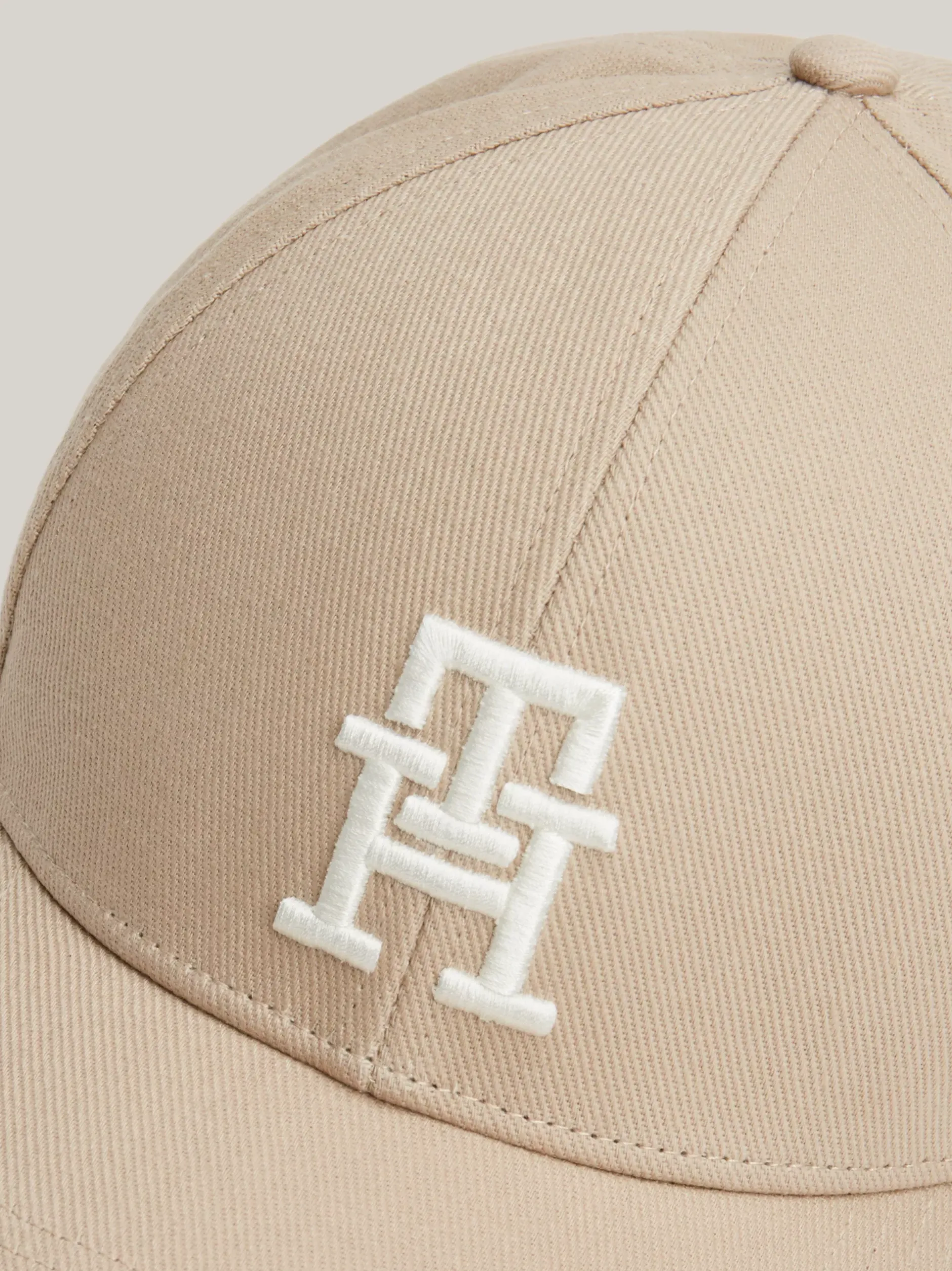 Czapki Z Daszkiem|Czapki I Szaliki*Tommy Hilfiger Czapka Z Daszkiem I Haftem Z Monogramem TH BEIGE
