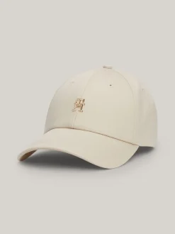 Czapki Z Daszkiem|Czapki I Szaliki*Tommy Hilfiger Czapka Z Daszkiem I Plakietką Z Monogramem TH CLASSIC BEIGE