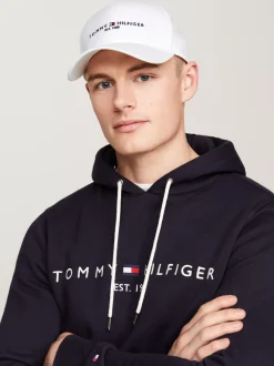 Czapki Z Daszkiem|Czapki I Szaliki*Tommy Hilfiger Czapka Z Daszkiem Z Kolekcji TH Established WHITE
