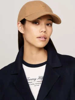 Czapki Z Daszkiem|Czapki I Szaliki*Tommy Hilfiger Czapka Z Daszkiem Z Monogramem TH CAMEL