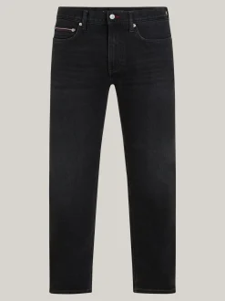 Jeansy*Tommy Hilfiger Czarne Jeansy Bleecker TH Flex O Wąskim Kroju CROW BLACK