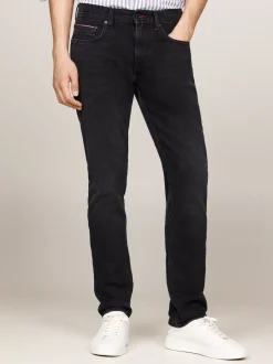 Jeansy*Tommy Hilfiger Czarne Jeansy Denton O Dopasowanym Kroju KANE BLACK