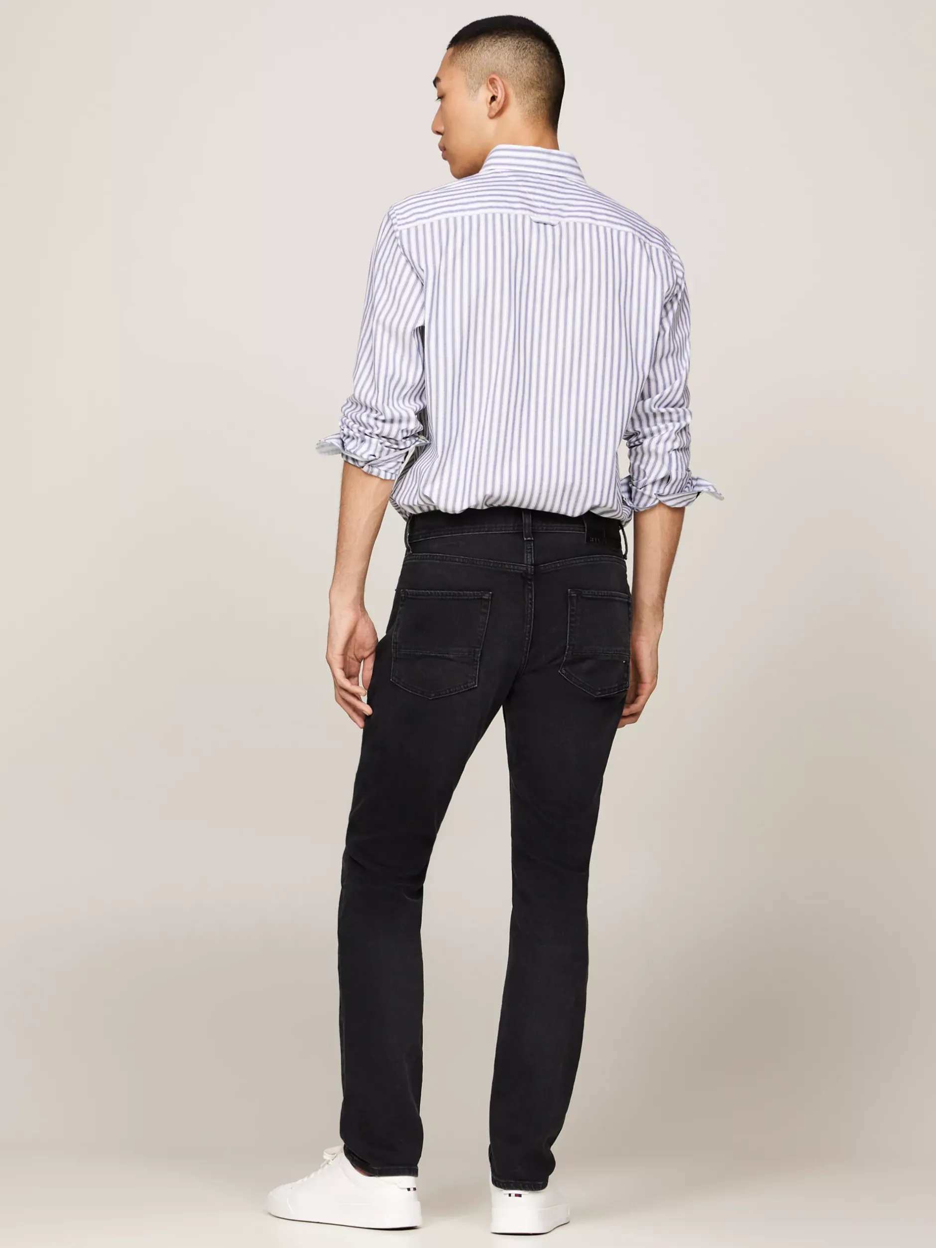 Jeansy*Tommy Hilfiger Czarne Jeansy Denton O Dopasowanym Kroju KANE BLACK
