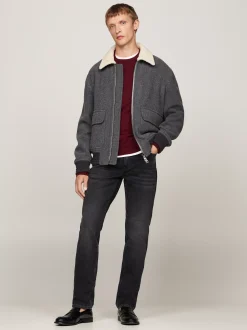 Jeansy*Tommy Hilfiger Czarne Jeansy Denton Z Efektem Wyblaknięcia TWAIN BLACK