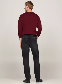 Jeansy*Tommy Hilfiger Czarne Jeansy Denton Z Efektem Wyblaknięcia TWAIN BLACK