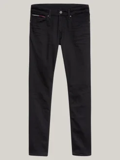 Jeansy*Tommy Hilfiger Czarne Jeansy Scanton O Wąskim Kroju NEW BLACK STRETCH
