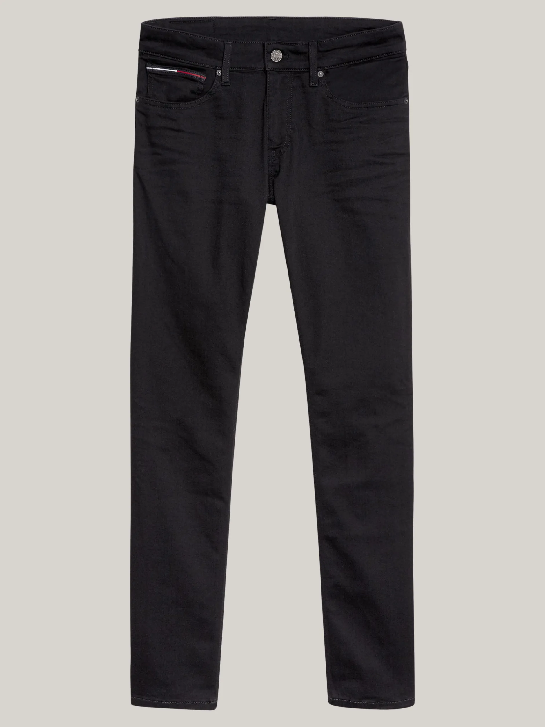 Jeansy*Tommy Hilfiger Czarne Jeansy Scanton O Wąskim Kroju NEW BLACK STRETCH