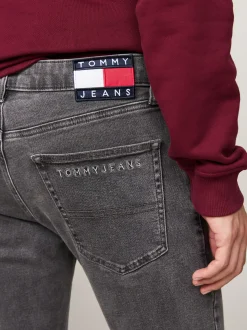 Jeansy*Tommy Hilfiger Czarne Jeansy Scanton O Wąskim Kroju DENIM BLACK