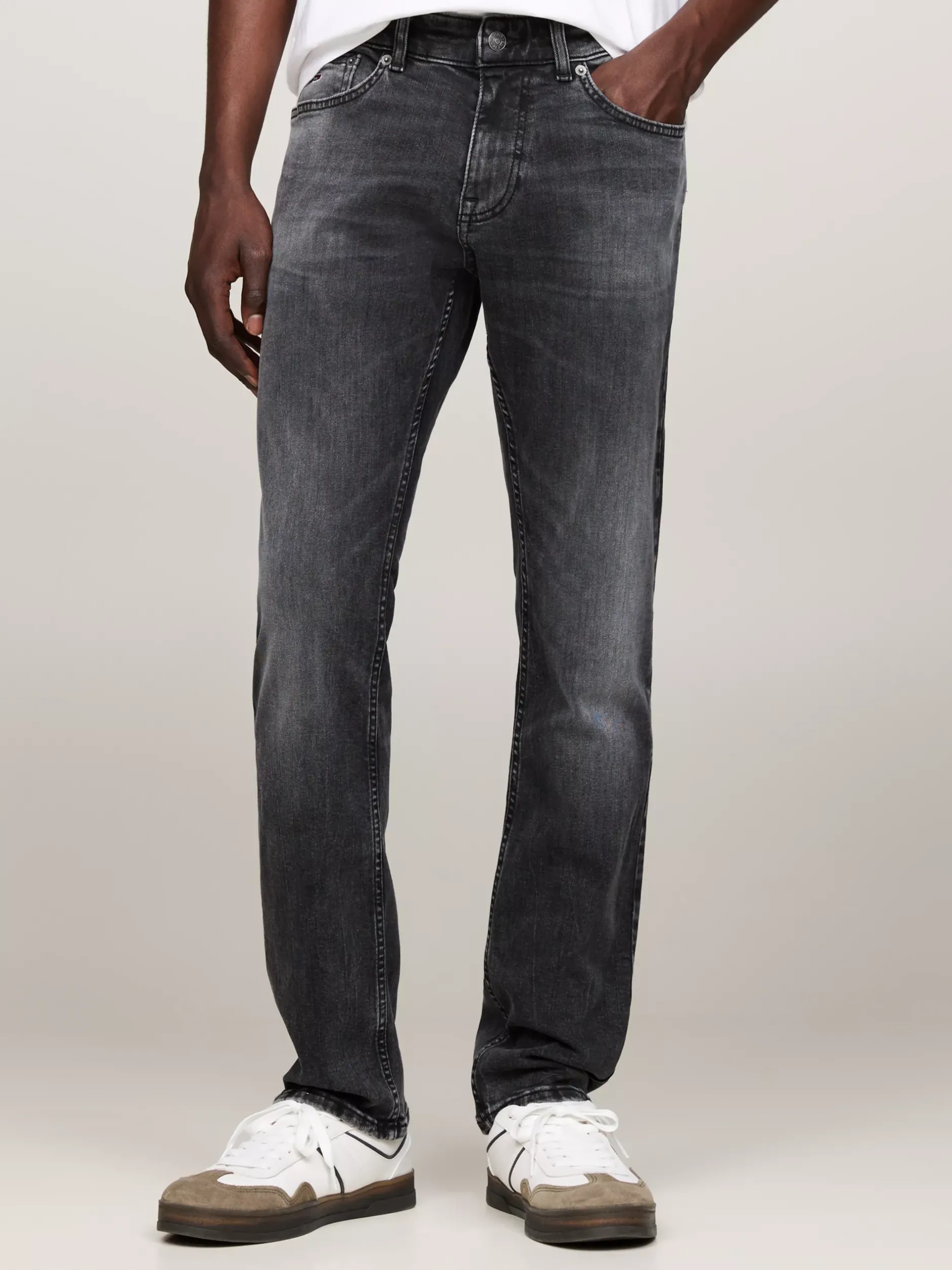 Jeansy*Tommy Hilfiger Czarne Jeansy Scanton O Wąskim Kroju DENIM BLACK