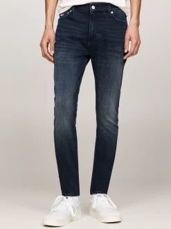 Jeansy*Tommy Hilfiger Czarne Jeansy Simon O Obcisłym Kroju DENIM DARK