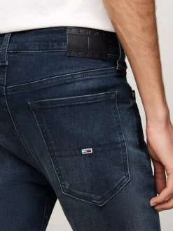 Jeansy*Tommy Hilfiger Czarne Jeansy Simon O Obcisłym Kroju DENIM DARK