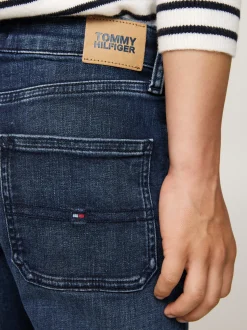 Jeansy*Tommy Hilfiger Czarne Jeansy Skater Z Prostymi Nogawkami BLUE / BLACK