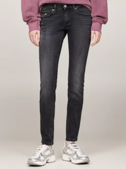 Jeansy*Tommy Hilfiger Czarne Jeansy Sophie O Obcisłym Kroju DENIM BLACK