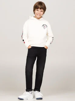Jeansy*Tommy Hilfiger Czarne Jeansy Z Efektem Wyblaknięcia BLACKUSED