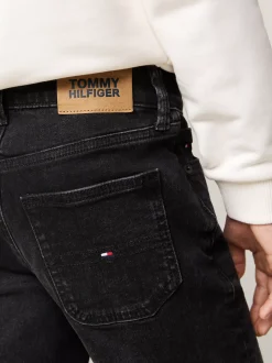 Jeansy*Tommy Hilfiger Czarne Jeansy Z Efektem Wyblaknięcia BLACKUSED