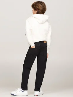 Jeansy*Tommy Hilfiger Czarne Jeansy Z Efektem Wyblaknięcia BLACKUSED