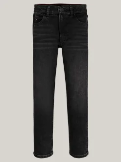 Jeansy*Tommy Hilfiger Czarne Jeansy Z Efektem Wyblaknięcia BLACKUSED