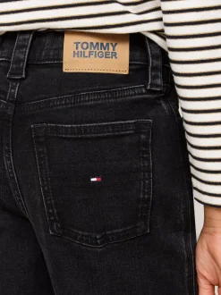Jeansy*Tommy Hilfiger Czarne Jeansy Z Efektem Wyblaknięcia BLACKUSED