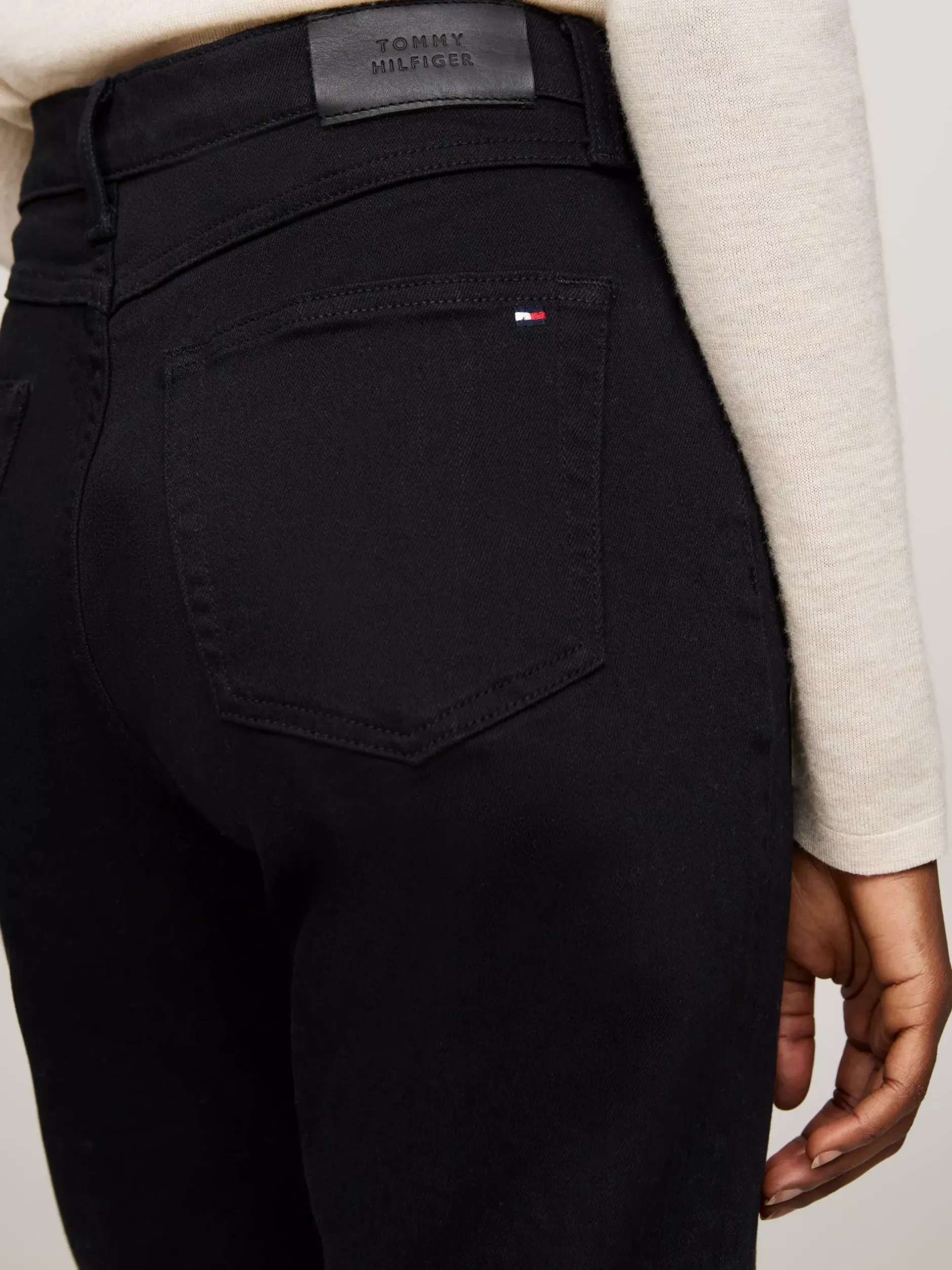 Jeansy*Tommy Hilfiger Czarne Jeansy Ze średnim Stanem STAY BLACK