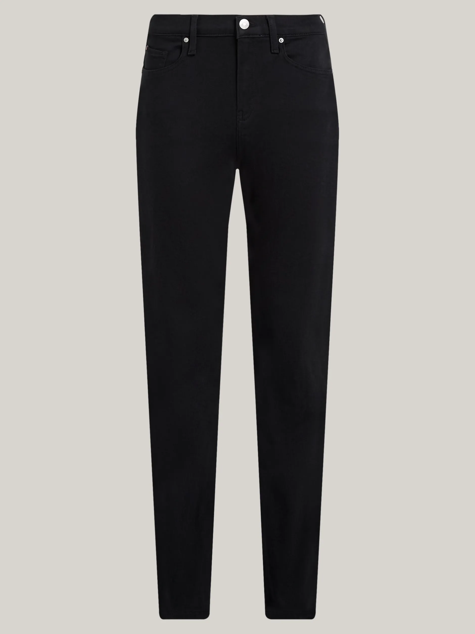 Jeansy*Tommy Hilfiger Czarne Jeansy Ze średnim Stanem STAY BLACK