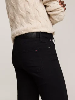 Jeansy*Tommy Hilfiger Czarne Obcisłe Jeansy Como Ze średnim Stanem BLACK