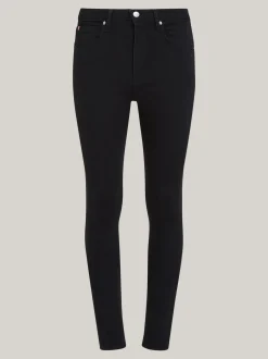Jeansy*Tommy Hilfiger Czarne Obcisłe Jeansy Como Ze średnim Stanem BLACK