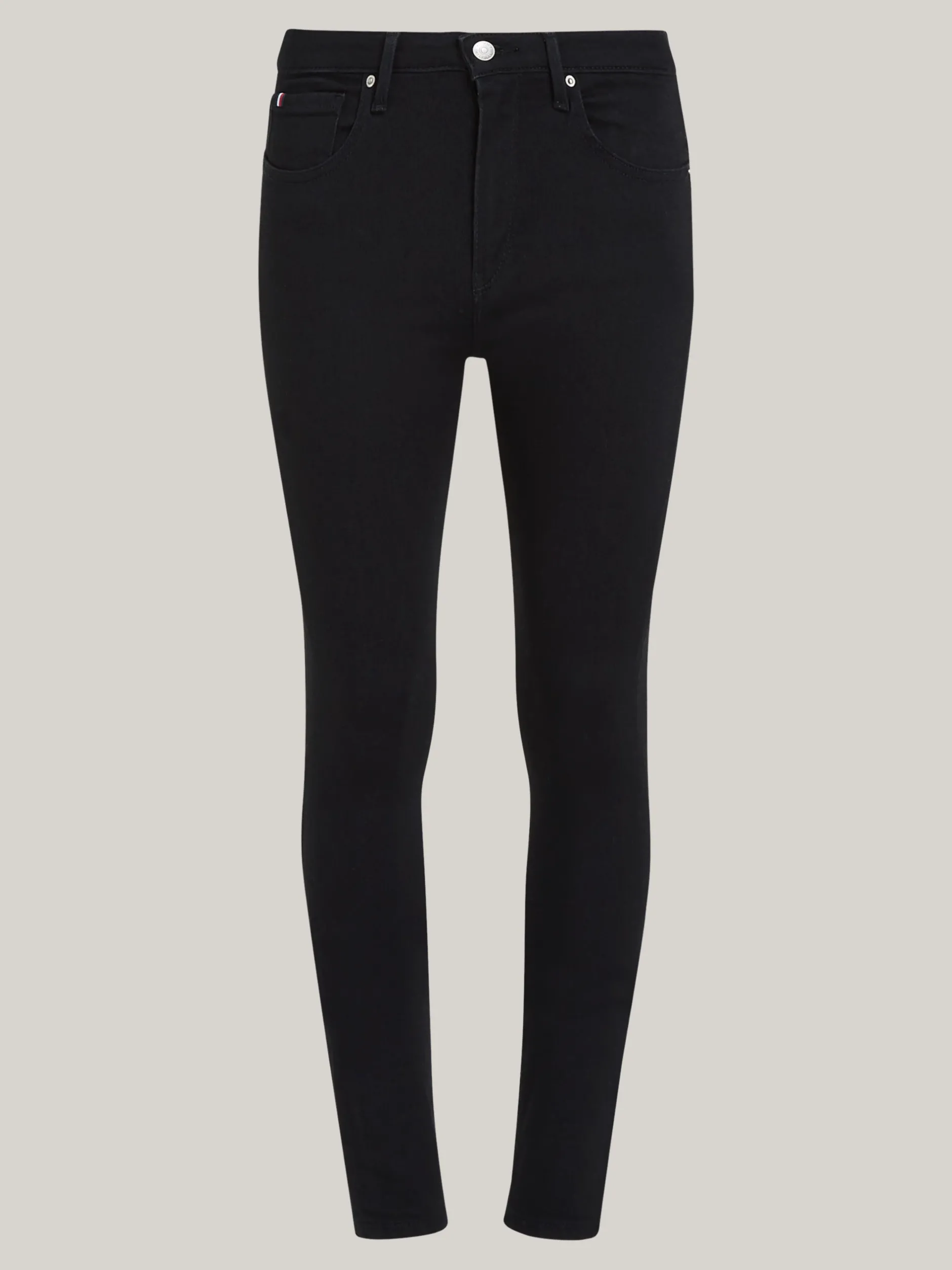 Jeansy*Tommy Hilfiger Czarne Obcisłe Jeansy Como Ze średnim Stanem BLACK