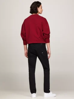 Jeansy*Tommy Hilfiger Czarne Wąskie Jeansy Ze Zwężanymi Nogawkami NEW BLACK STRETCH