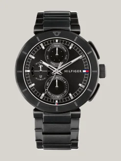 Zegarki*Tommy Hilfiger Czarny Zegarek Na Bransolecie Z Ogniw BLACK