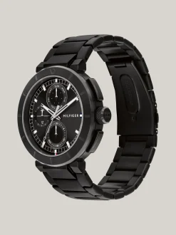 Zegarki*Tommy Hilfiger Czarny Zegarek Na Bransolecie Z Ogniw BLACK