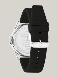 Zegarki*Tommy Hilfiger Czarny Zegarek Z Silikonowym Paskiem BLACK