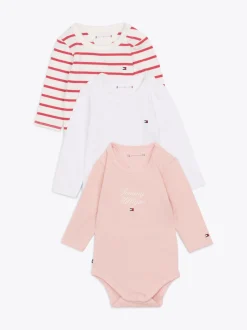 Dziewczynki|Chłopcy*Tommy Hilfiger 3-częściowy Zestaw Body Na Prezent SOFT ROSE