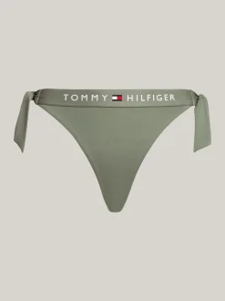 Stroje Kąpielowe*Tommy Hilfiger Dół Od Bikini Wiązany Po Bokach STONEWASH GREEN
