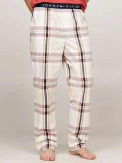 Piżamy*Tommy Hilfiger Dół Od Piżamy TH Original Z Logo BLANKET STRIPE CHECK