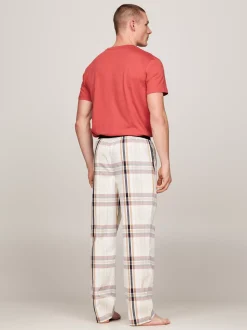 Piżamy*Tommy Hilfiger Dół Od Piżamy TH Original Z Logo BLANKET STRIPE CHECK