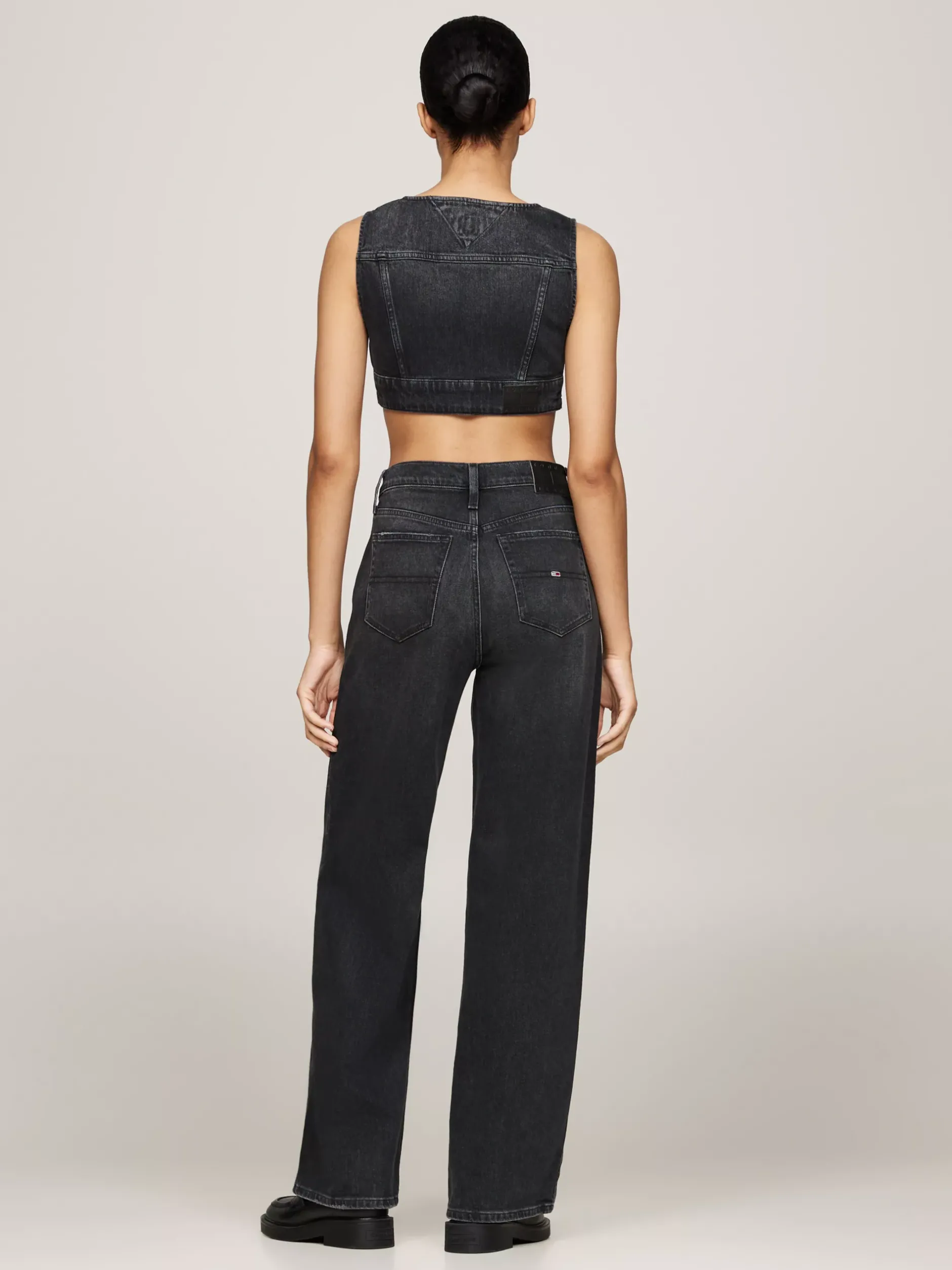 T-Shirty*Tommy Hilfiger Denimowa Kamizelka O Skróconym Kroju DENIM BLACK