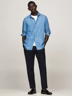 Koszule*Tommy Hilfiger Denimowa Koszula Smart Casual O Wąskim Kroju MEDIUM INDIGO