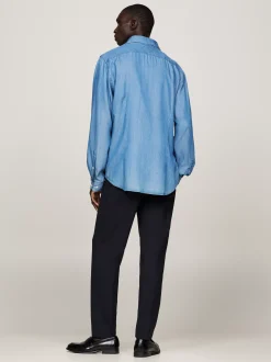 Koszule*Tommy Hilfiger Denimowa Koszula Smart Casual O Wąskim Kroju MEDIUM INDIGO