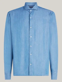 Koszule*Tommy Hilfiger Denimowa Koszula Smart Casual O Wąskim Kroju MEDIUM INDIGO