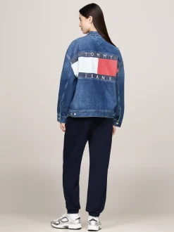 Kurtki & Płaszcze*Tommy Hilfiger Denimowa Kurtka O Kroju Oversize Z Logo DENIM MEDIUM