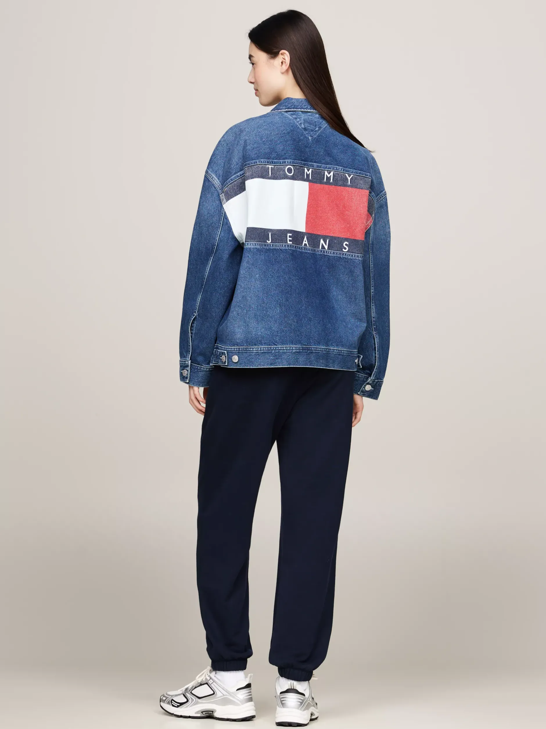 Kurtki & Płaszcze*Tommy Hilfiger Denimowa Kurtka O Kroju Oversize Z Logo DENIM MEDIUM