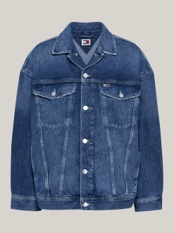 Kurtki & Płaszcze*Tommy Hilfiger Denimowa Kurtka O Kroju Oversize Z Logo DENIM MEDIUM