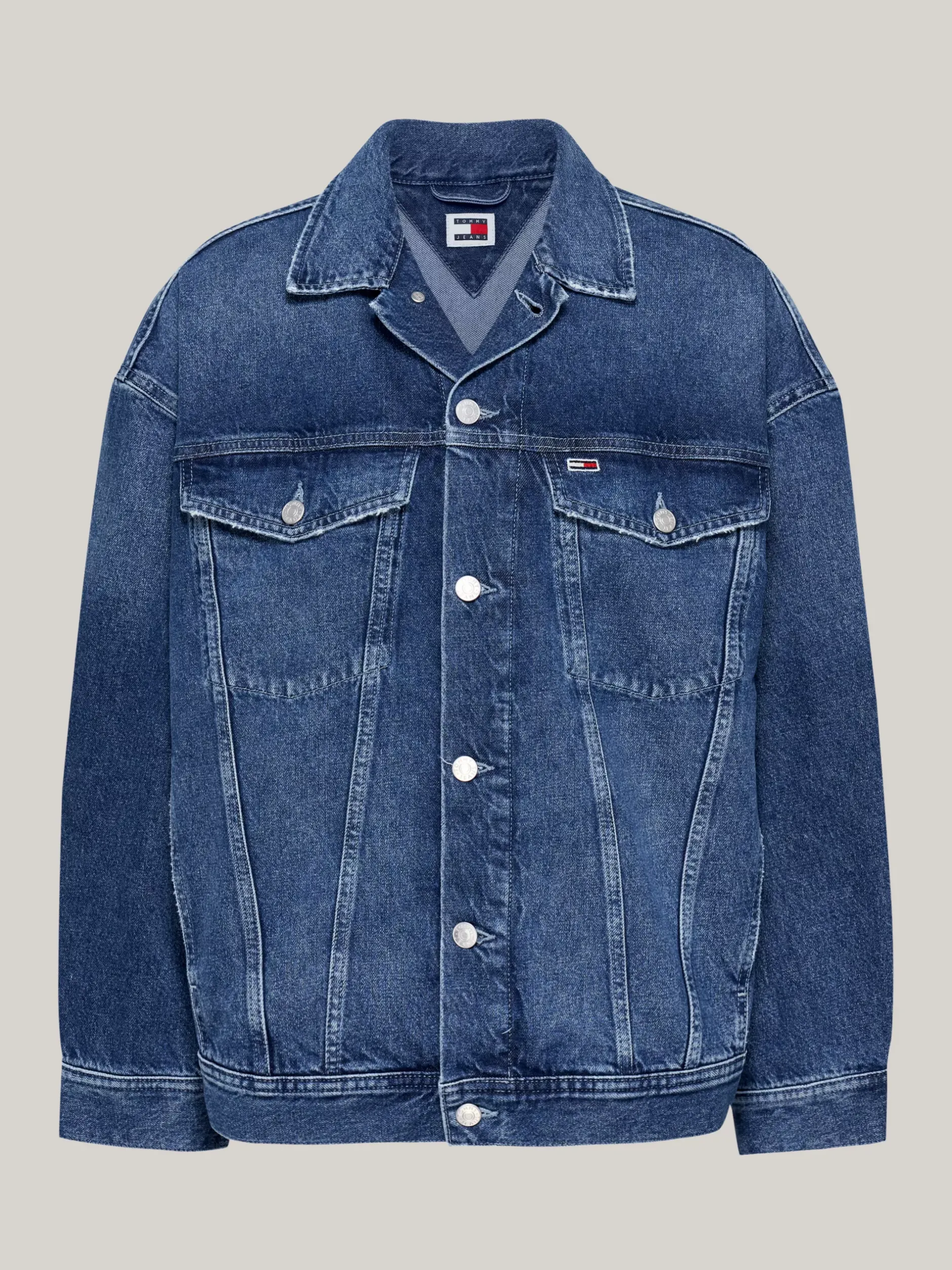Kurtki & Płaszcze*Tommy Hilfiger Denimowa Kurtka O Kroju Oversize Z Logo DENIM MEDIUM