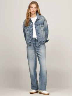 Kurtki & Płaszcze*Tommy Hilfiger Denimowa Kurtka Oversize Z Przetarciami MEG