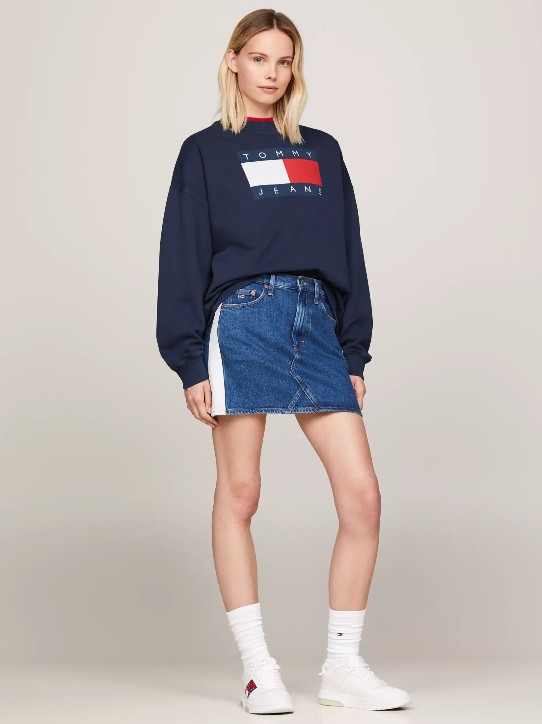 Spódnice*Tommy Hilfiger Denimowa Spódnica Mini Izzie Archive DENIM MEDIUM