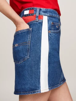 Spódnice*Tommy Hilfiger Denimowa Spódnica Mini Izzie Archive DENIM MEDIUM