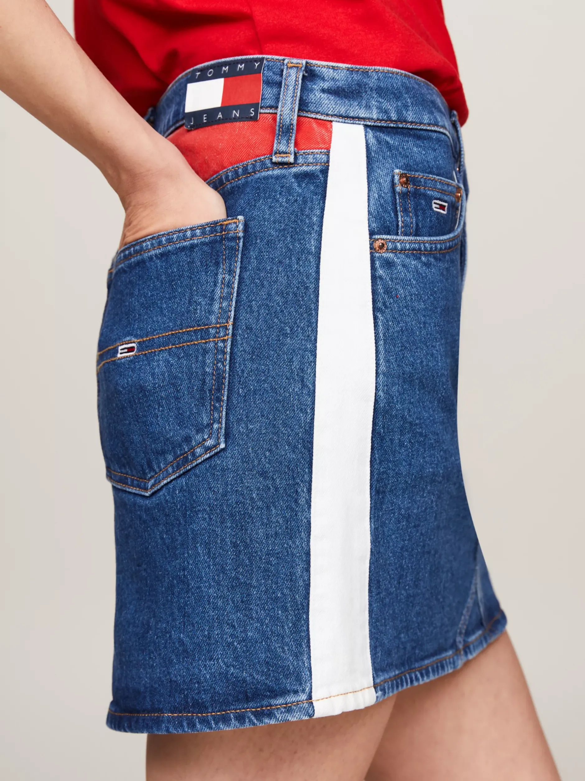 Spódnice*Tommy Hilfiger Denimowa Spódnica Mini Izzie Archive DENIM MEDIUM